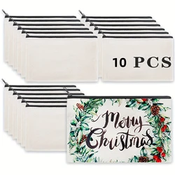 Customizable Sublimation Canvas Makeup Bags - Diy Heat Transfer Pencil Cases With Clear Window - Durable, Stylish & Ideal Person