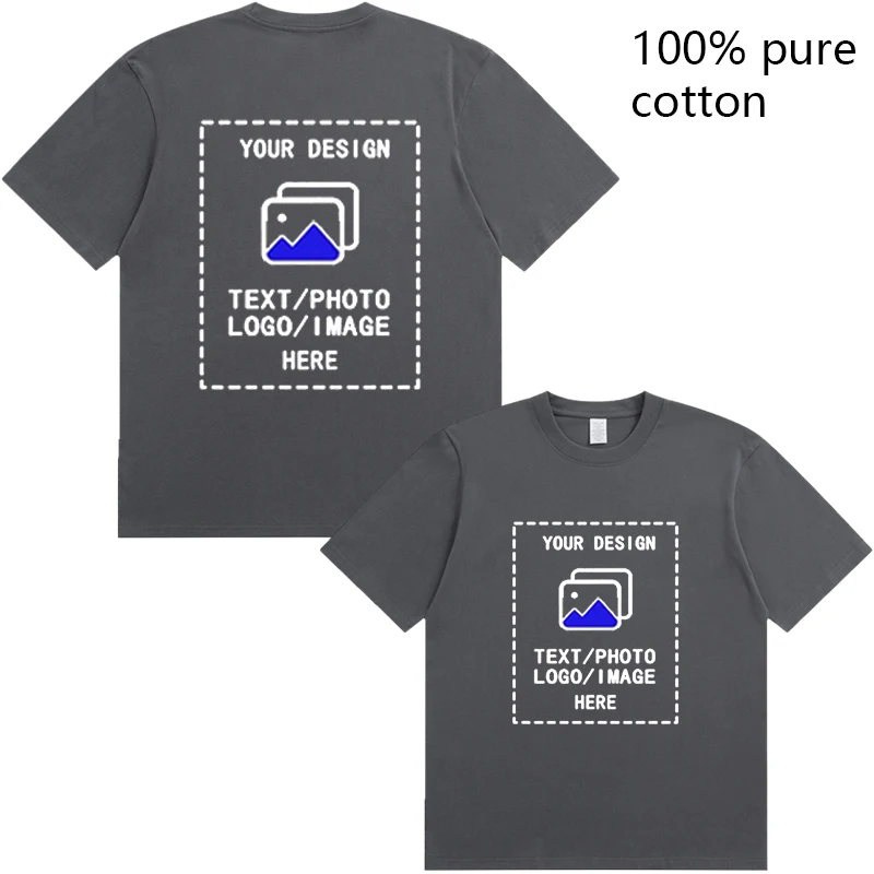 Custom-Made Men's T-Shirts Are Suitable for Team Gatherings, Gyms, and Sports Cotton Round-Neck Short-Sleeved Shirts