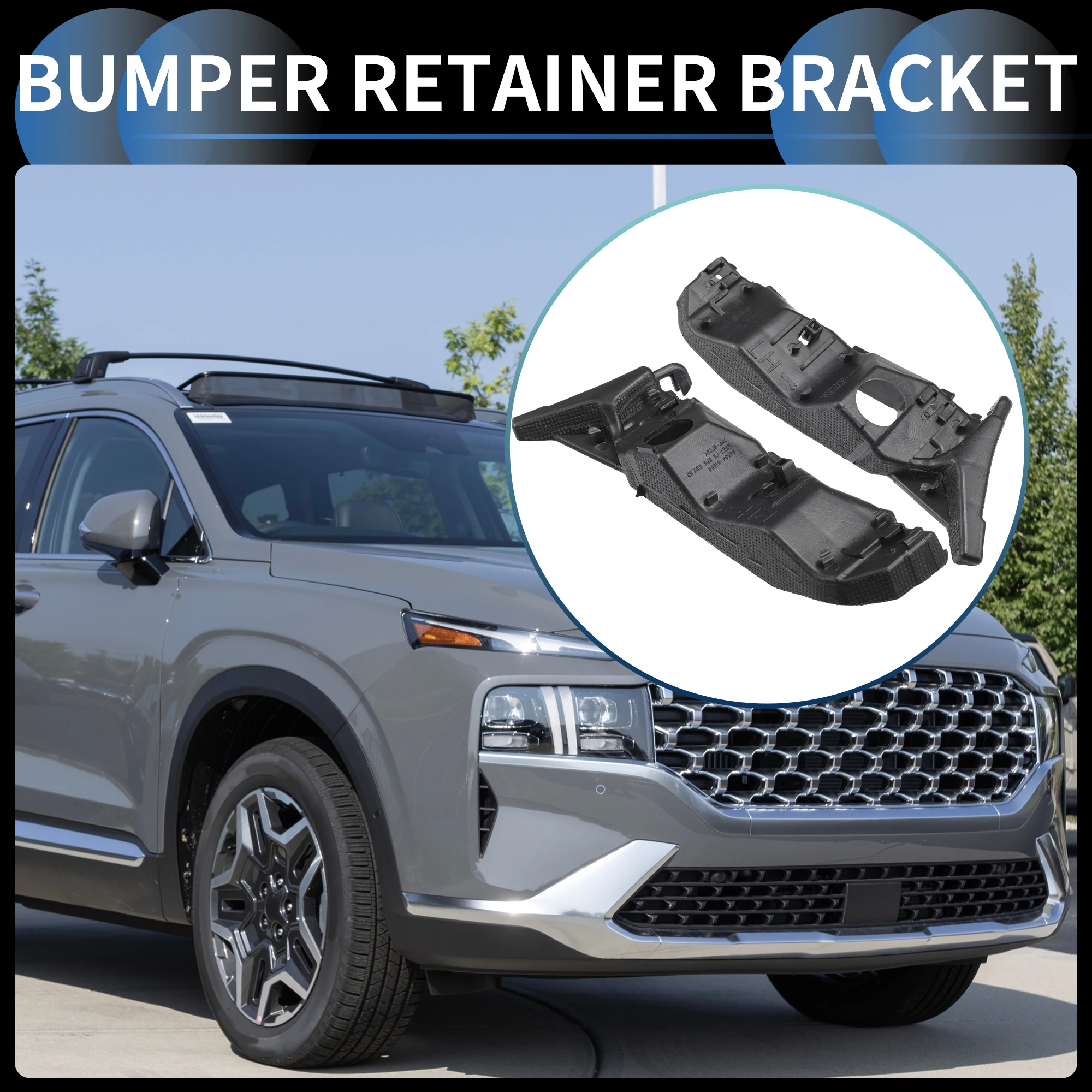 UXCELL Bumper Support Bracket Left Right Side Front Bumper Retainer for Hyundai Santa Fe 2019-2020 86551S1000 86552S1000 