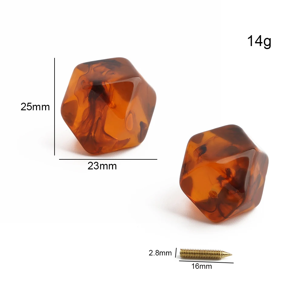 10/20/50PCS 25x23mm Plastic Octagonal Wood Spacer Beads For Handbag Bag Handle Purse Frame Bracelet Faceted Beads Accessories image 3