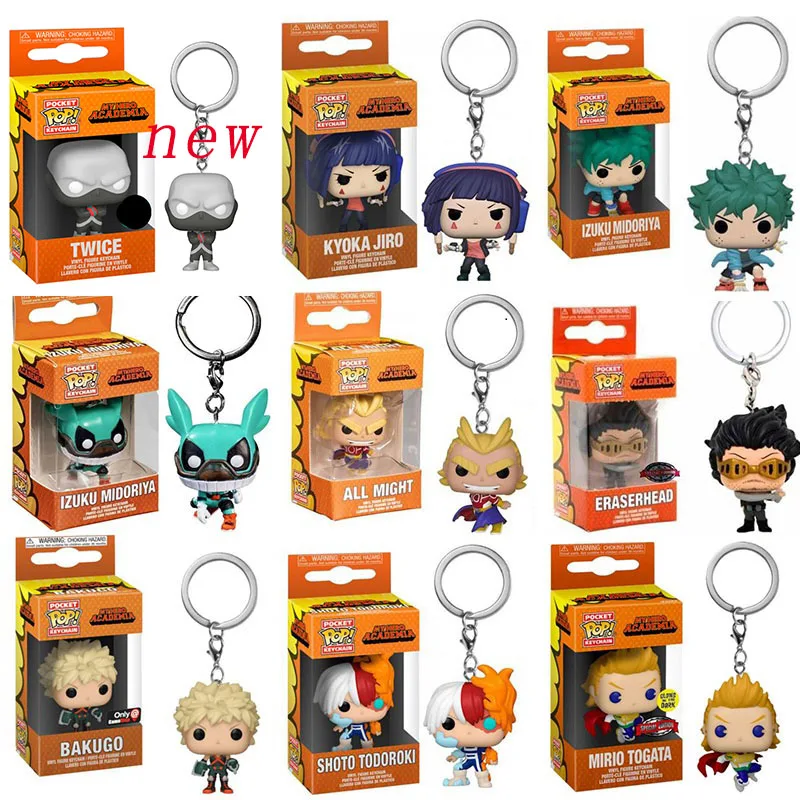 Funko POP Pocket Keychain My Hero Academia Deku Bakugo Mirio Togata Dabi Izuku Midoriya Kyoka Jiro Model Toys Adult& Kids Gift