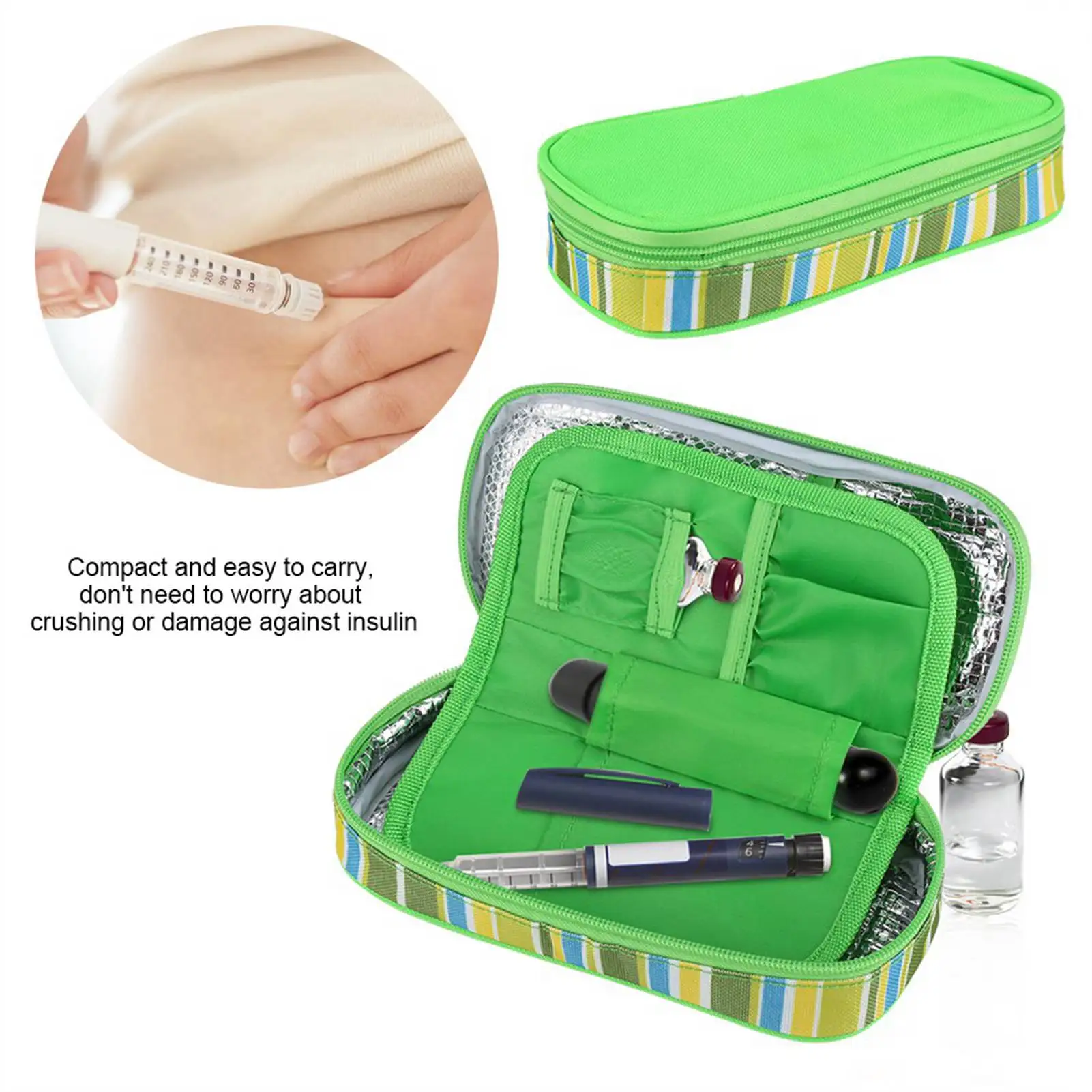 1Pcs Portable Diabetic Insulin Cooler Bag Insulation Cooling Bag without Gel Pill Protector Cooler Drug Freezer Case