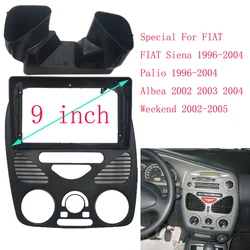 Fascia per auto da 9 pollici per FIAT Siena/Palio 1996-2004/Albea/ Weekend lettore di pannelli Video Audio Dash 2 Din Frame Kit di montaggio sul cruscotto