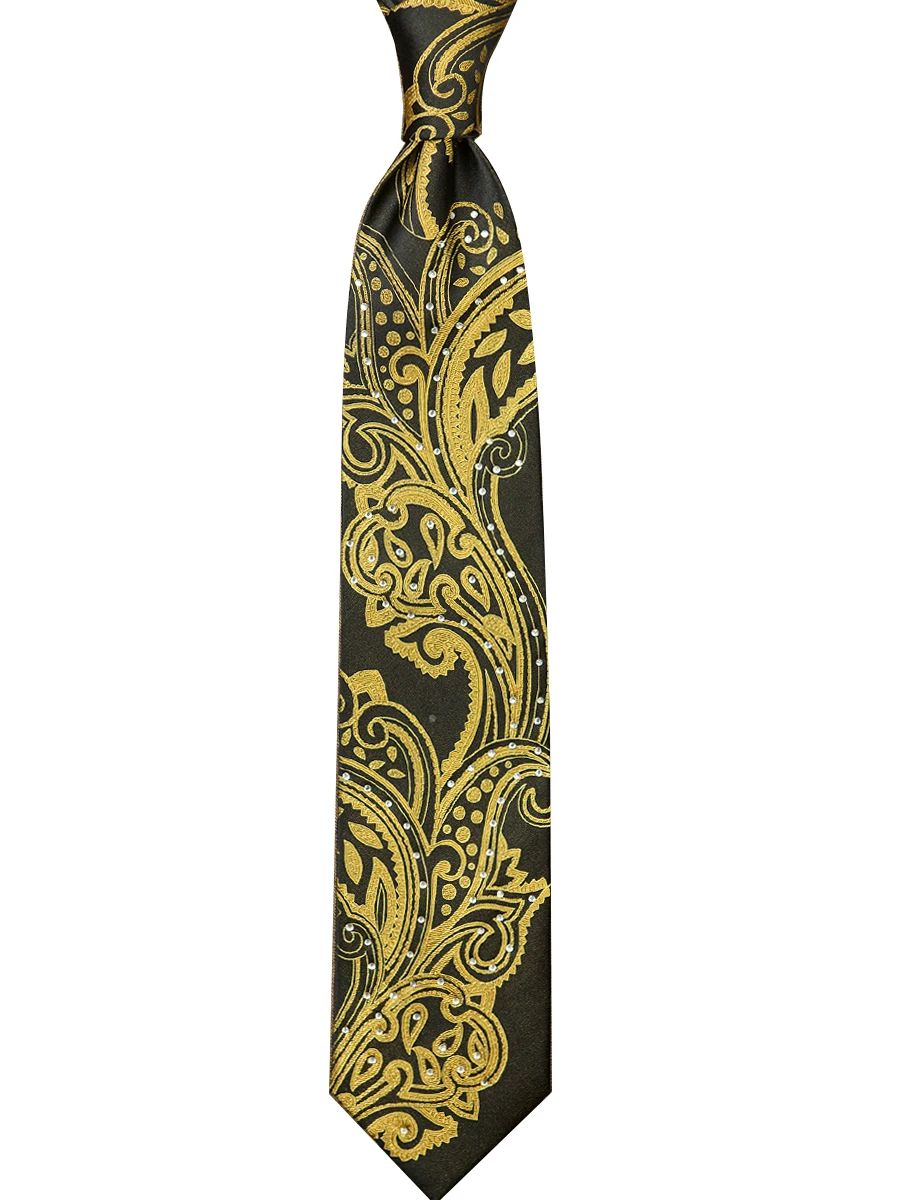 Paisley Patchwork Abstract Geometrisch Veelkleurig Heren Stropdassen Stropdassen 100% Zijde Jacquard Geweven Acceossories Noble