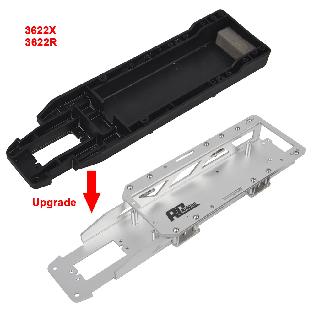 Kit de chasis principal de aluminio RC para Traxxas Stampede sin escobillas/Stampede VXL/Stampede/Craniac