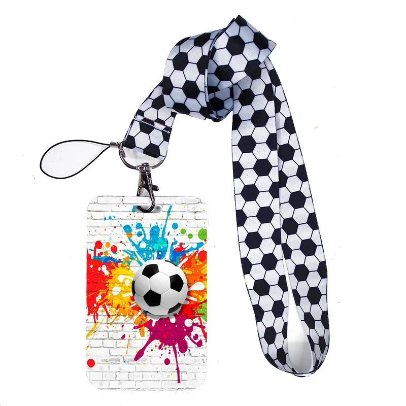 Football Series id card pass hang accessories holder keychain lanyard pass card holder