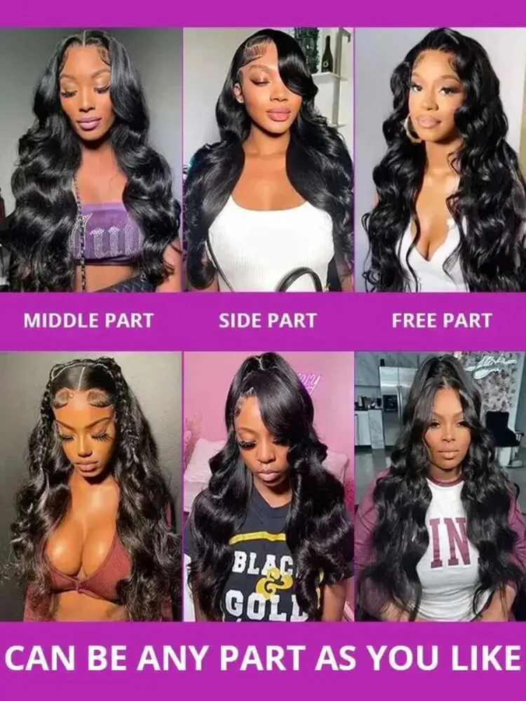 40 Inch Body Wave HD Lace Frontal Wig Human Hair 13x4 HD Lace Front for Black Women Pre-Plucked Brazilian Hair Wig image 5