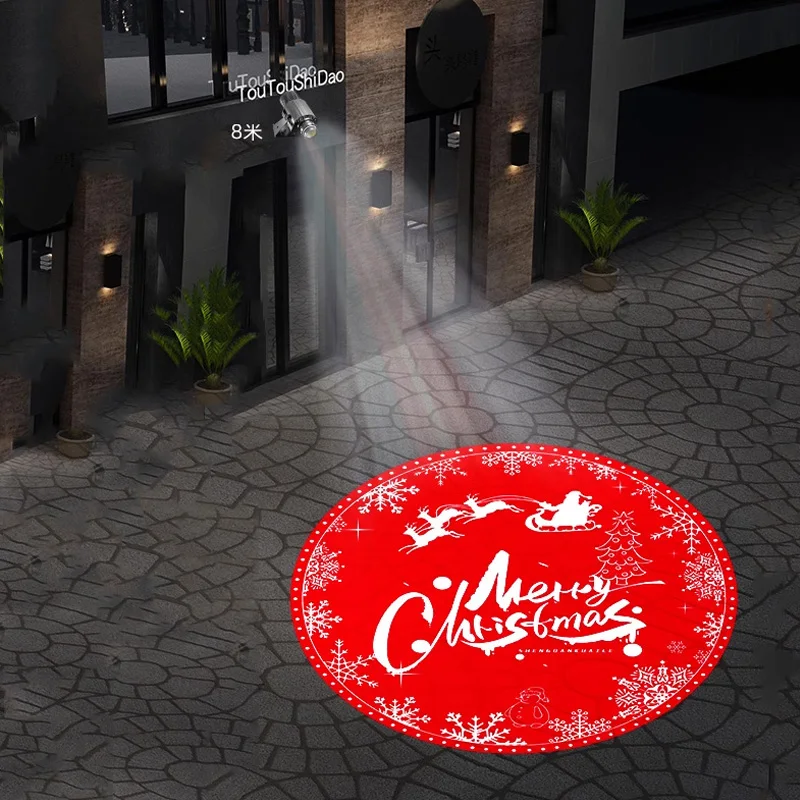 Custom Merry Christmas Family Holiday Happy New Year Hd Full Color Glass Gobo Projector