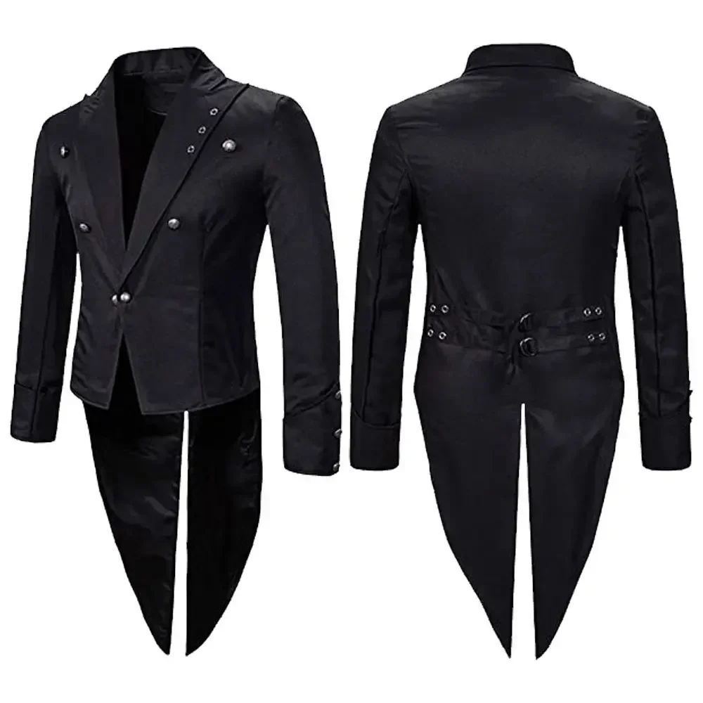 

Medieval Gothic Tuxedo Men's Coat European And American Style Dark Romantic Fashion For Men