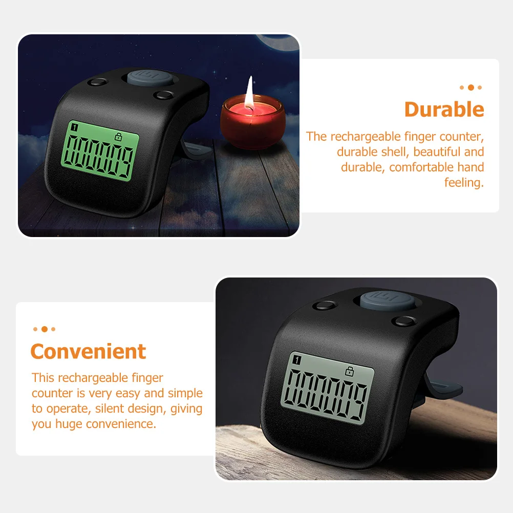 

Digital Finger Rechargeable Counter Portable Lightweight Silent Design for Stations Docks People Counting Convenience