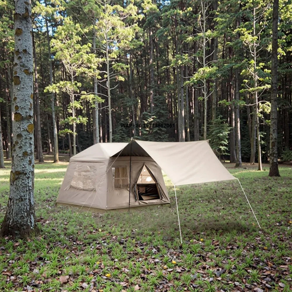 

Oxford 3-5 Person Portable Camping Tent Waterproof Four-season Double Layer Family Beach Tent Quick Opening