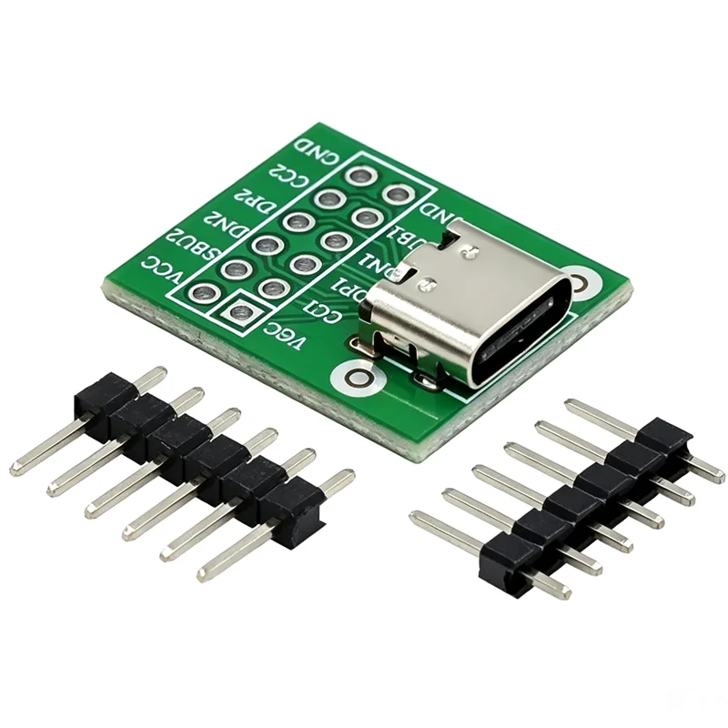 5PCS TYPE-C Female Test Board USB3.1 16P to 2.54 High Current Power Adapter Board Module for Arduino Send pins