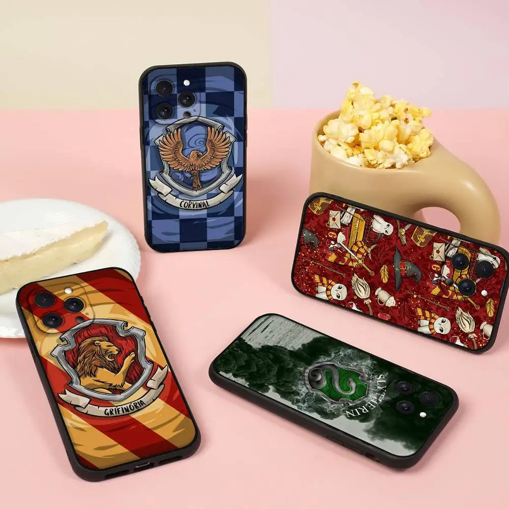 حافظة هاتف H-Harries P-Potter لهاتف آيفون 16 15 11 13 14 Pro Max 7 8 Plus X Xr Xs Max 12 حافظة لهاتف آيفون 16 15 11 13 14
