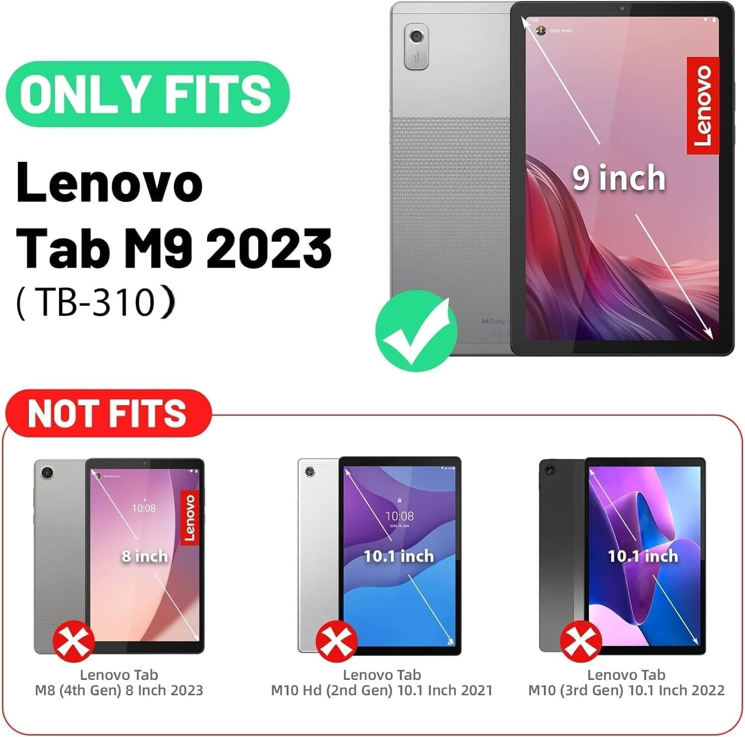 Clear Case For Lenovo Tab M9 (9.0