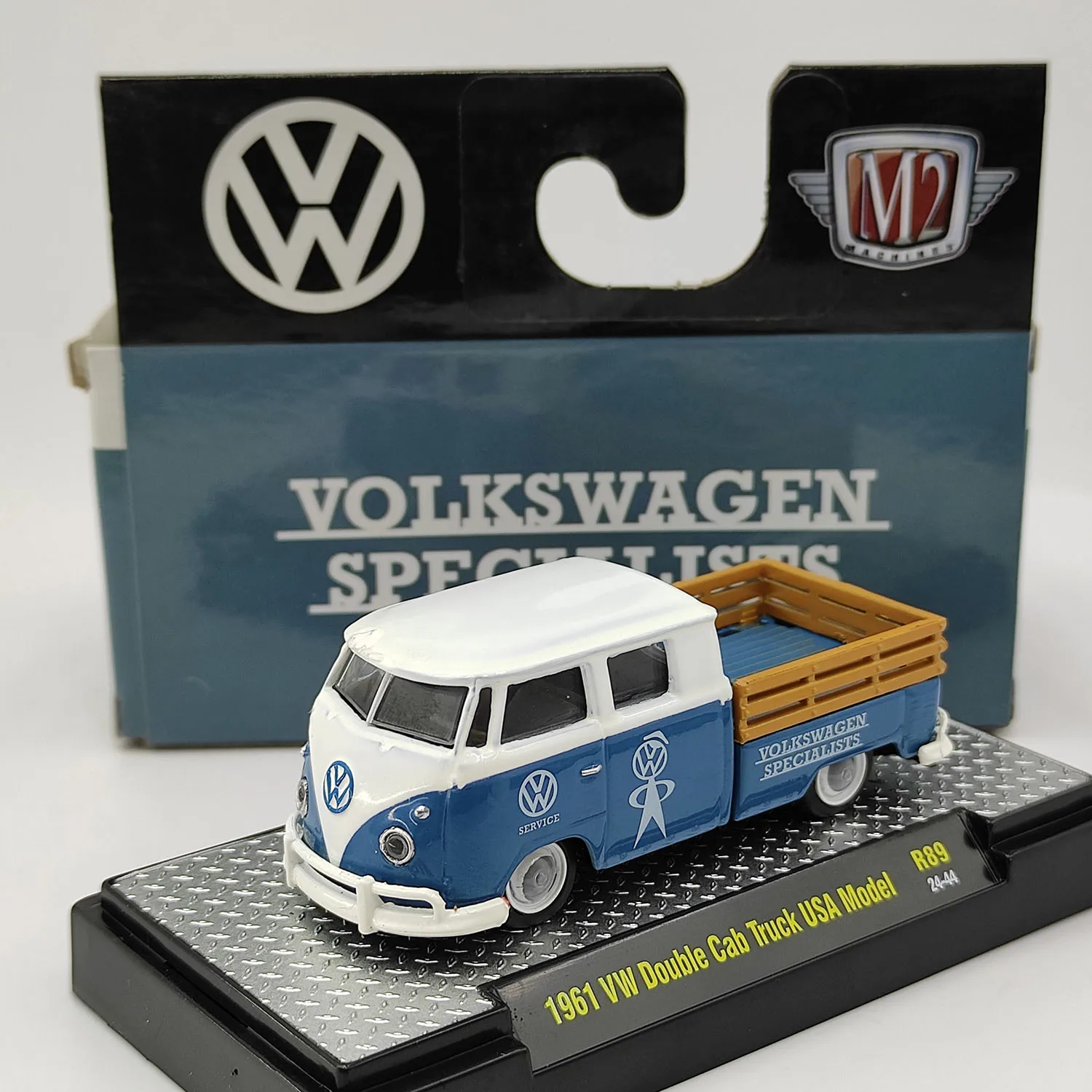 Коллекционная модель грузовика VW 1961 года, масштаб 1/64, из литого металла, сувенир, украшение для витрины