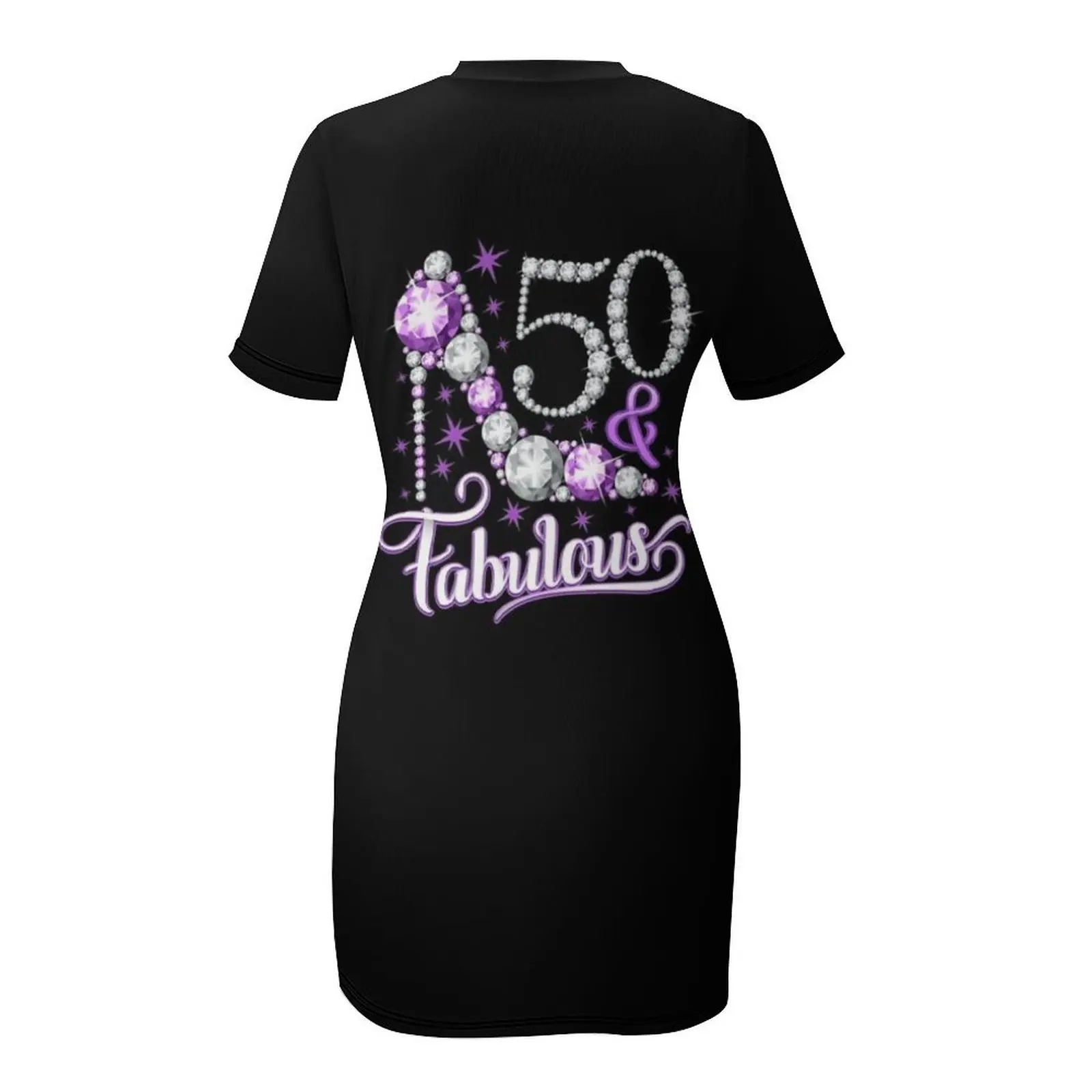 T-Shirt zum 50. Geburtstag. 50 & fabelhaftes T-Shirt für Damen. Kurz ärmel iges Kleid Sommerkleid ung Strand outfits für Frauen