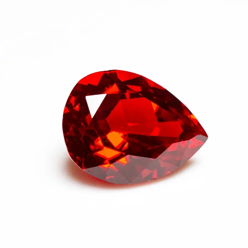 Lab Grown Ruby Top Quality Pear Shape Red Color VVS1 Charms For Diy Jewelry Making Bracelet Materials Selectable AGL Certificate