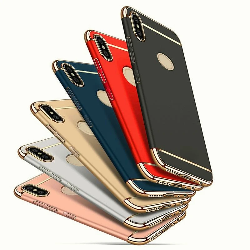 For Xiaomi Mi A2 Lite Phone Case, Luxury 3 In 1 Case Ultra Slim Hard Cover Casing