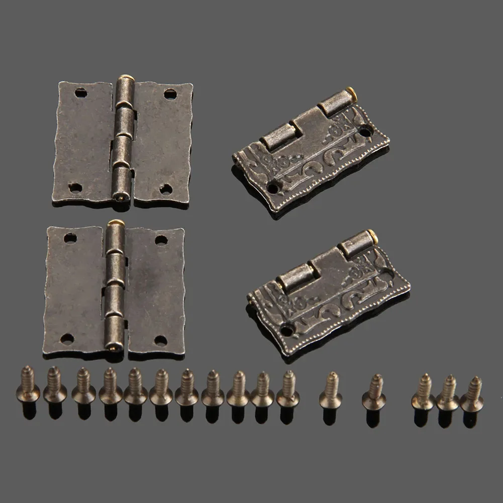 Door Hinges Hinges Antique Printing Bronze Easy To Install Retro Design With Screws Office Vintage Wooden Boxes