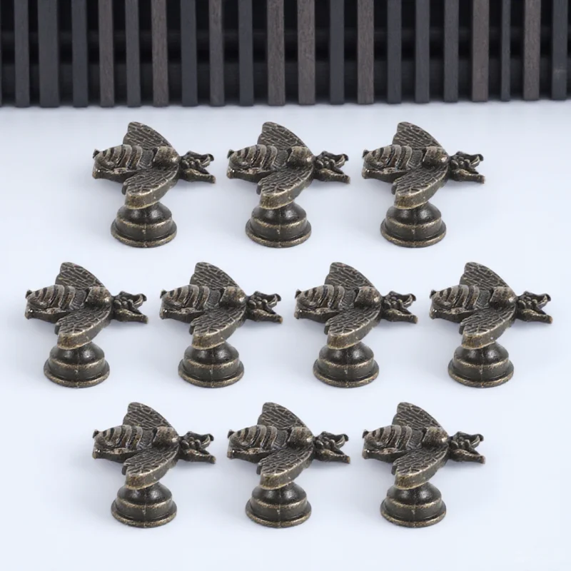 

10 Pcs Wardrobe Door Handle Bathroom Cabinet Knobs Vintage Pull Style Dresser Pulls Alloy Closet Bookshelf Drawer