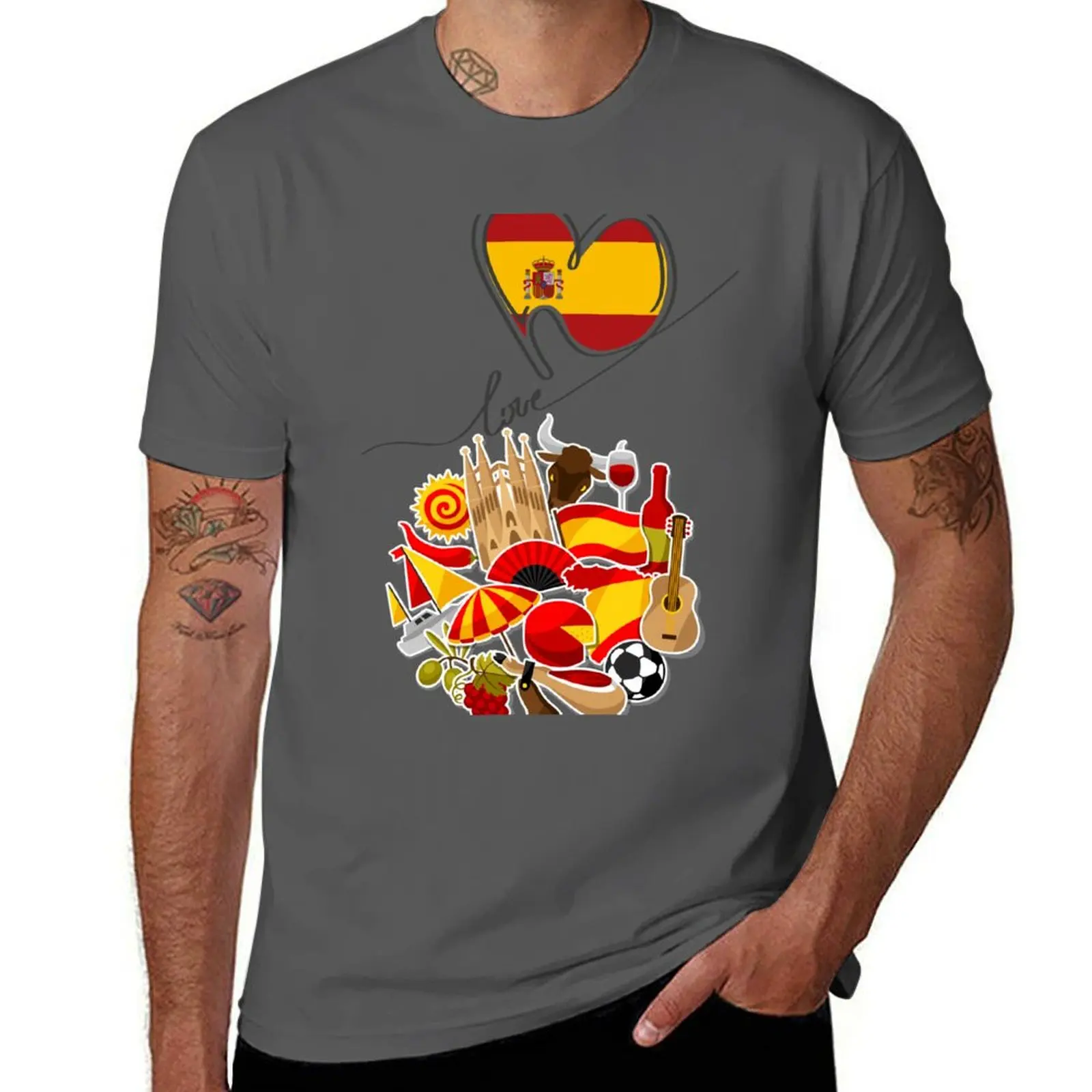 

LOVE SPAIN T-Shirt man graphic t shirt essential t shirt anime t shirts for man T-Shirt