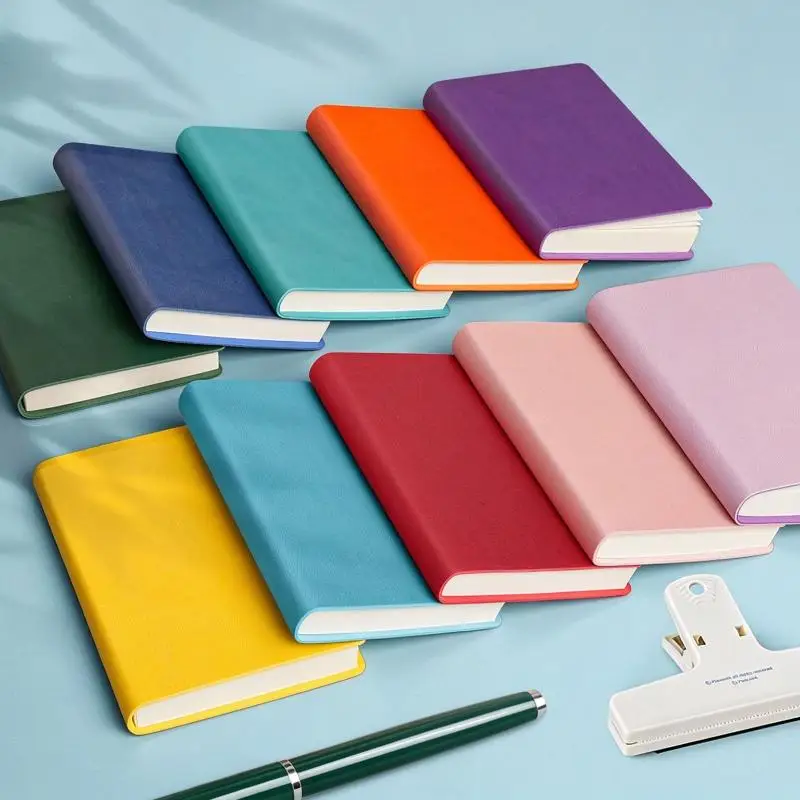 100 Sheets Mini Notebook PU Leather Cover Pocket Journal With Elastic Band Portable Notepad For Office School Daily Record