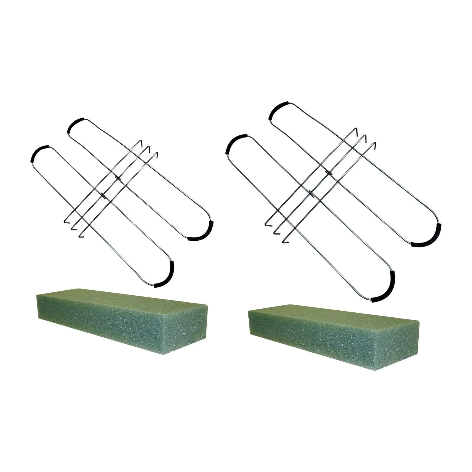 Floral Foam Iron Headstone Flower Saddle Hollow Design Cemetery Grave Saddle Holder for Memorial Service