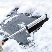 Telescopic Extendable Car Snow Brush Ice Scraper Shovel Retractable Windshield Deicer Removal Tool Stainless Steel Winter Auto