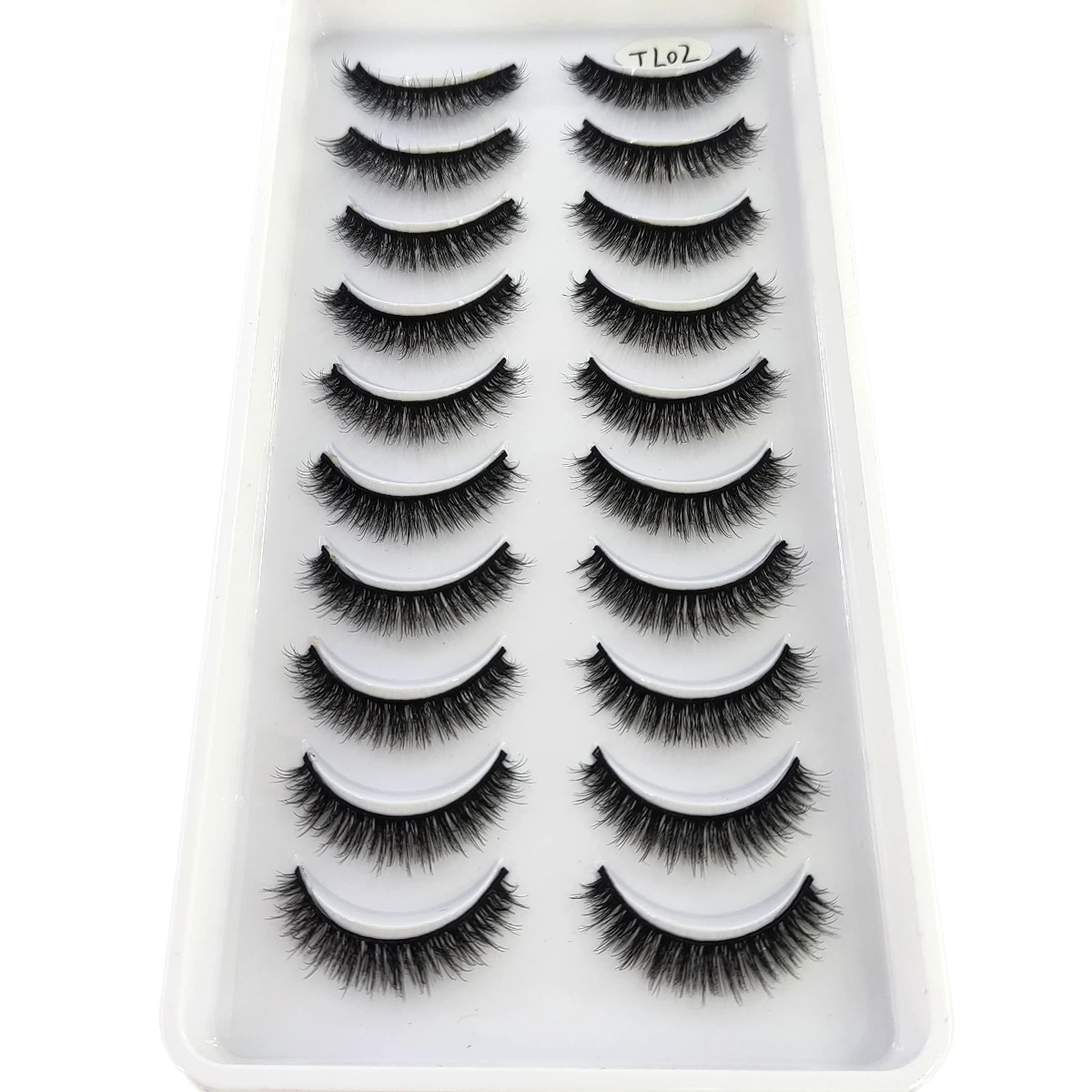 5/10 ペアの合成ミンクまつげふわふわつけまつげナチュラルショートつけまつげミンクつけまつげアジリティつけまつげ