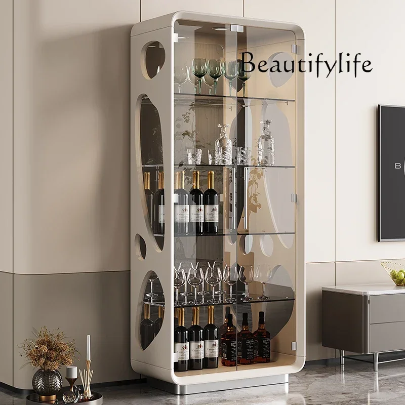 

X Living room wine cabinet new figure display cabinet household TV side red wine cabinet glass light luxury high-end