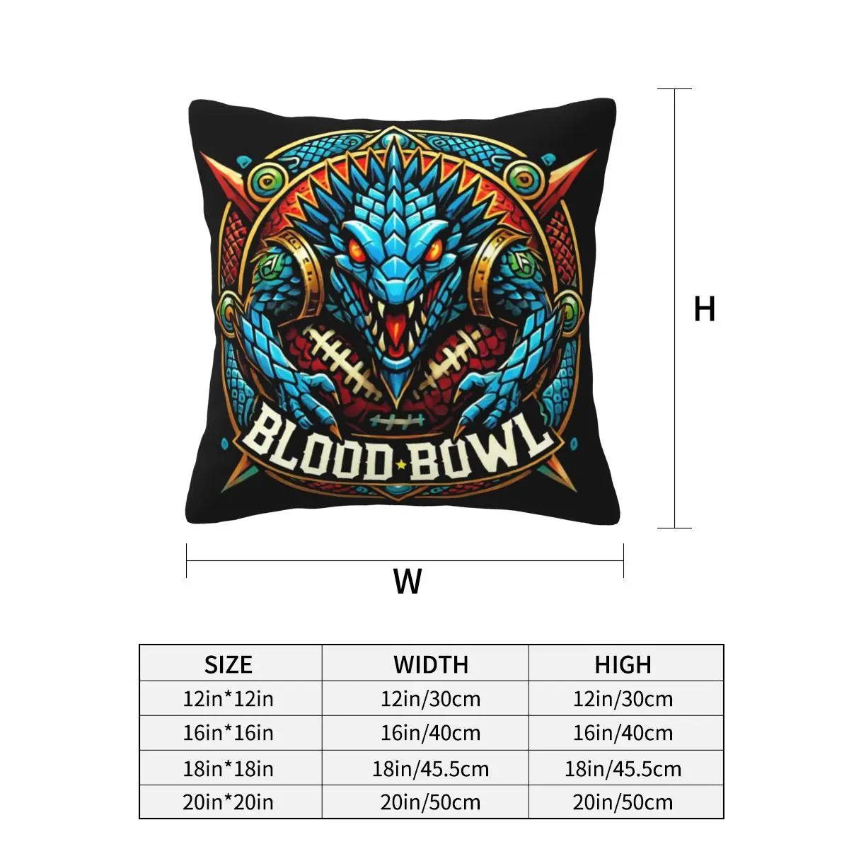 Lagrt Blood Bowl Square Pillowcase Pillow Cover Cushion Decor Comfort Throw Pillow for Home Living Room