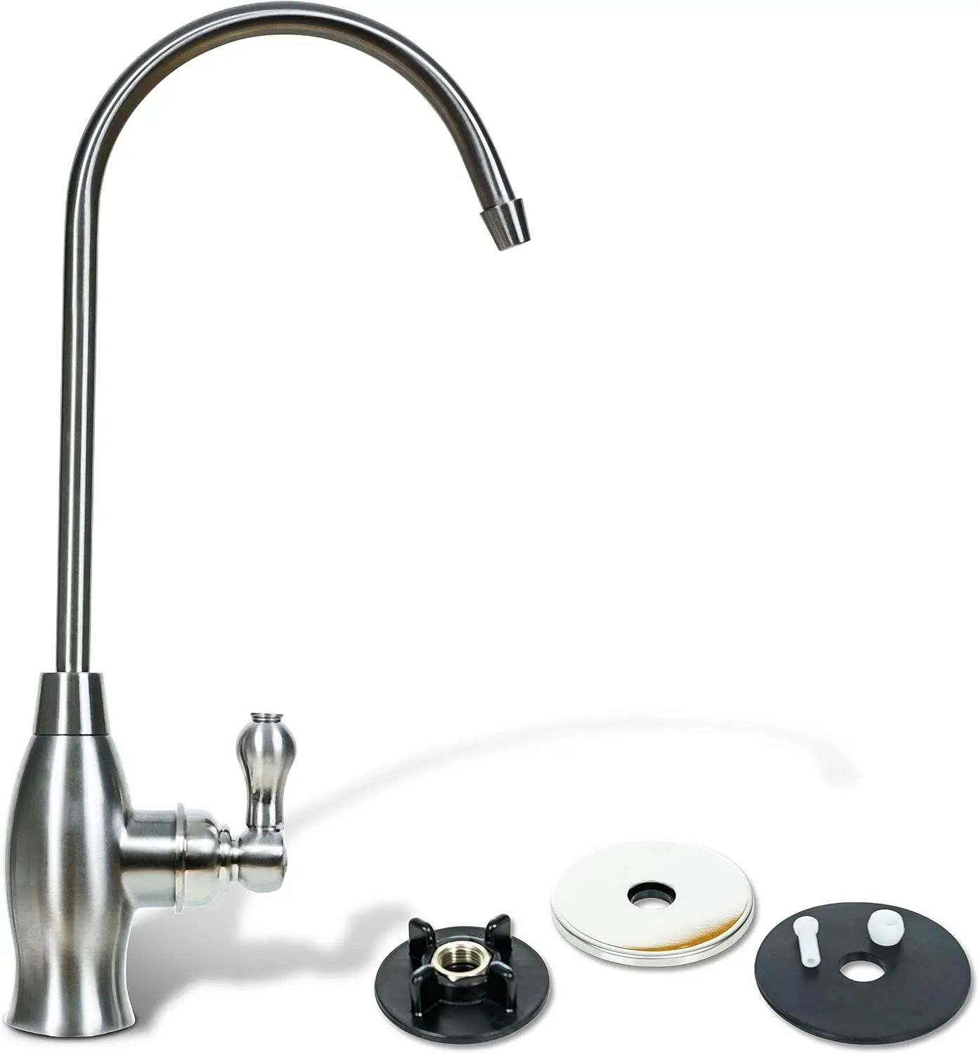 

Reverse Osmosis Water Filter - Non-Air Gap Dispenser - Brushed Nickel/Stainless Steel Faucet for Kitchen Sink