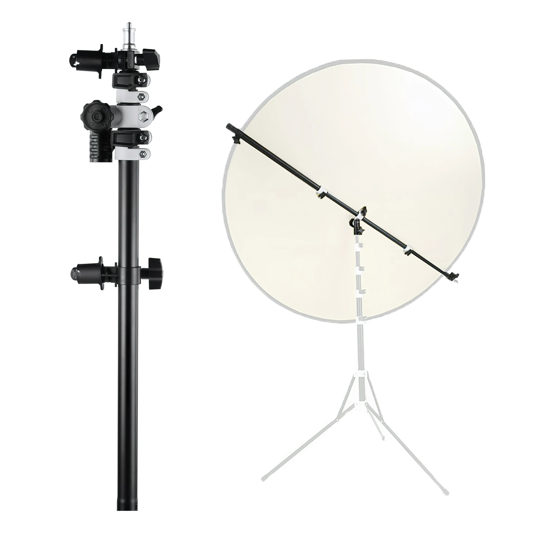 Selens Telescopic Reflector Holder Extendable Boom Arm 360° Swivel Adjustable Bracket Photo Studio Kits Portrait Photography