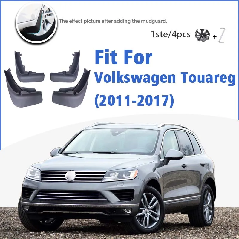 Mud Flaps For Volkswagen VW Touareg 2011-2017 Front Rear 4pcs Mudguards Mudflap Car Accessories Auto Styline Splash Guard Fender