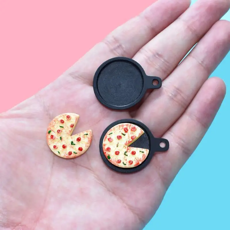 Mini Plate Pizza Fake Food Resin Miniature Figurine DIY: 10pcs Accessories Kawaii Cabochon Flatback Scrapbooking