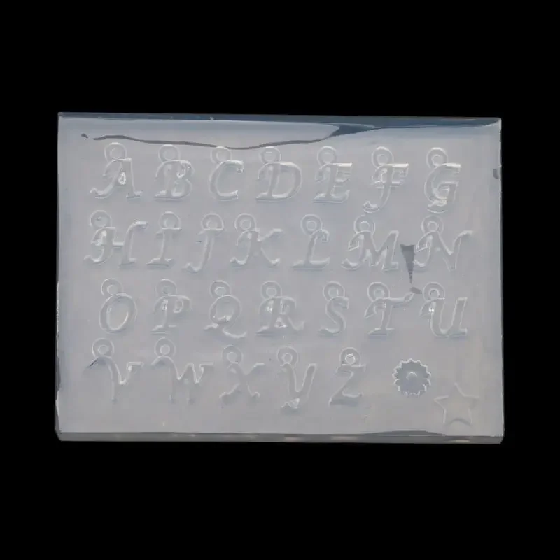 DIY 26 Small Size English Letters Mold Pendant UV Resin Silicone Mold Jewelry Making Tools Art Crafts