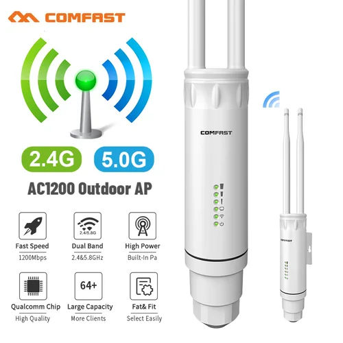 Imagen 2 del producto ﻿   COMFAST AC1200/1300 enrutador de punto de acceso AP para exteriores 2,4/5G extensor de señal de largo alcance Dual Dand amplificador WiFi inalámbrico repetido