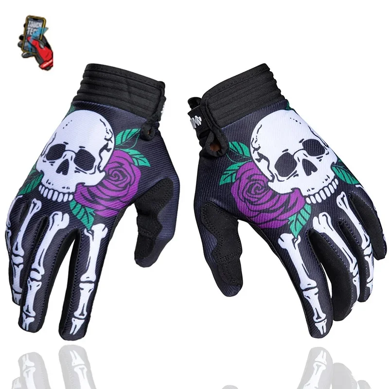 KAHOSE Skull Head Touchscreen Gloves for Women Mountain Bike Off-Road Cycling Breathable Glove Quick-Drying Motorcycle Items