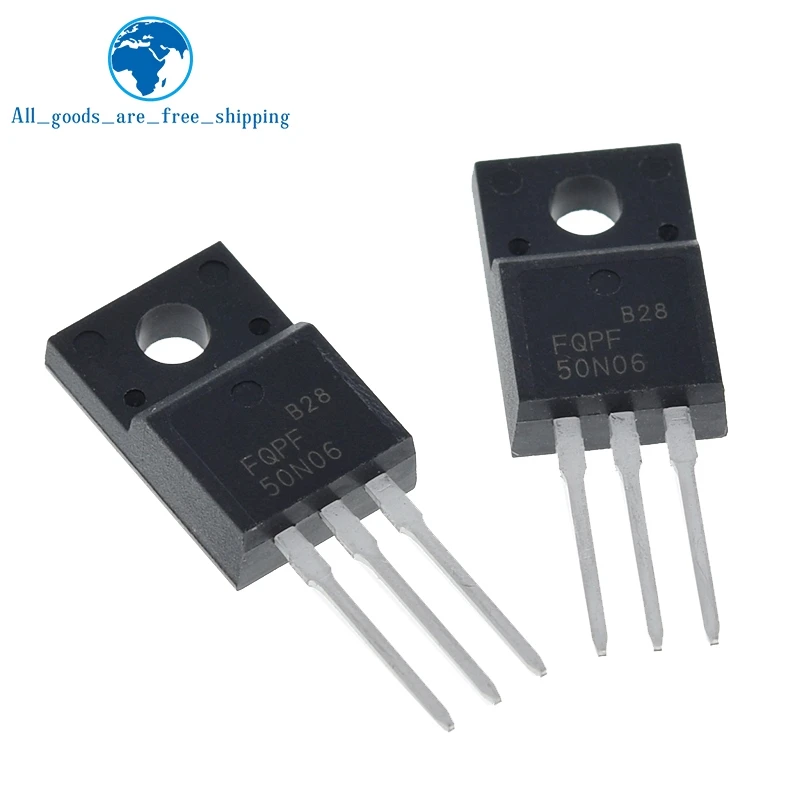 TZT 10pcs Voltage Regulation Module FQPF50N06 50N06 60V 50A