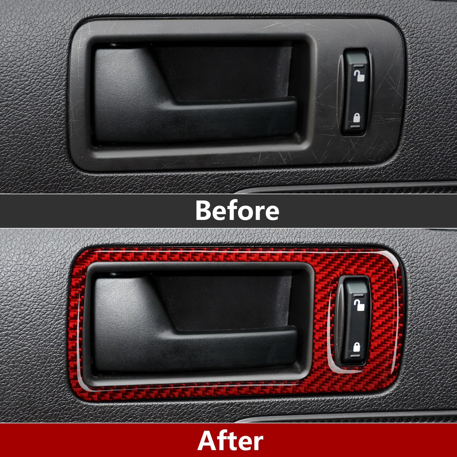 For Ford Mustang GT Shelby (2010-2014) Carbon Fiber Interior Sticker Car Inner Door Bowl Panel Trim Accessories view 4