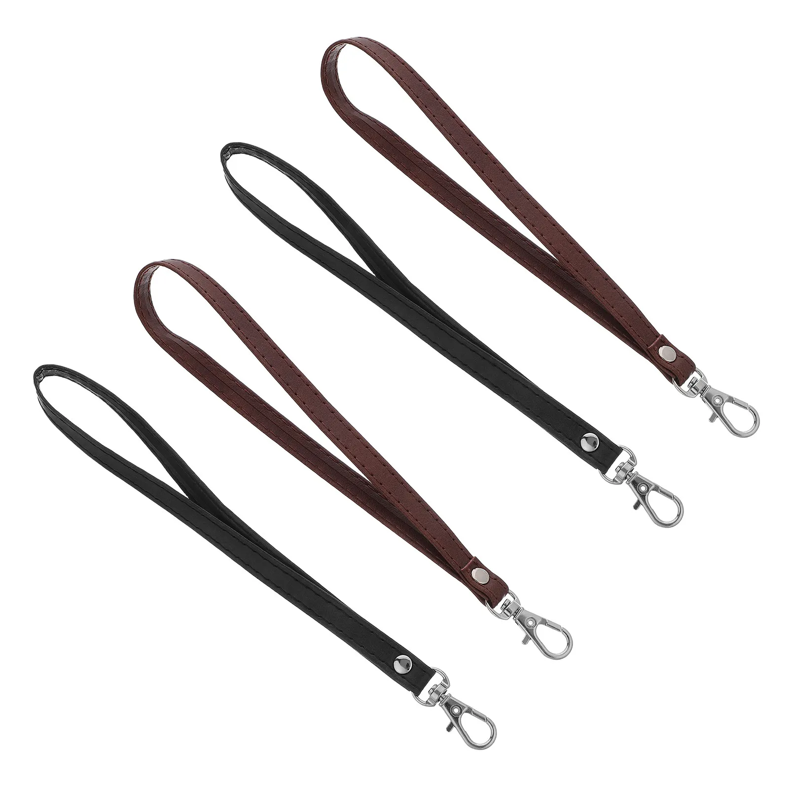 4Pcs PU Hand Wrist Strap Purse Wristlet Strap Quick Release Buckle Wallet Bag Camera Lanyard Purse Straps