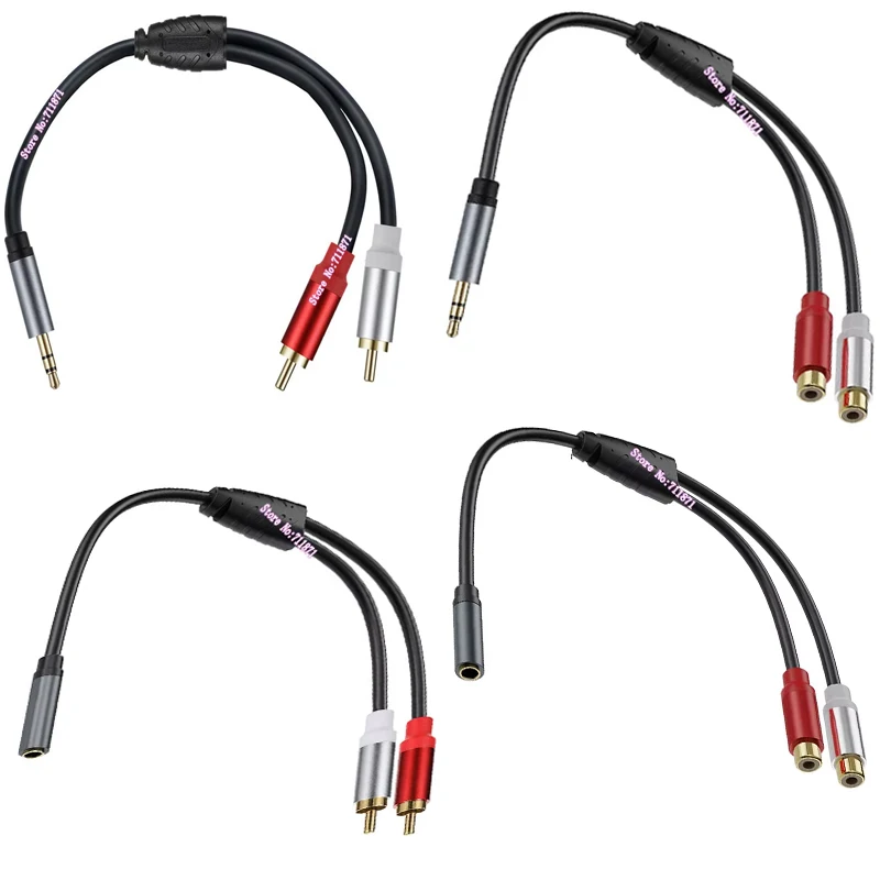 Cable adaptador estéreo 3,5 RCA línea TRS 3,5 macho doble loto RCA hembra macho Cable adaptador 2 dos RCA macho hembra 3,5 hembra