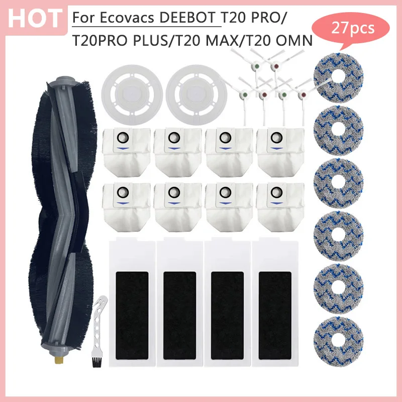 Für Ecovacs DEEBOT T20/T20 PRO/T20PRO PLUS/T20 MAX/T20 OMNI Hepa-Filter Wichtigsten Pinsel Abdeckung staubsauger Staub Box Halter Teile