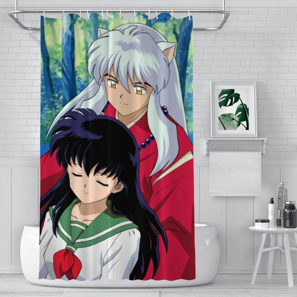 

Kagome And Inuyasha Anime Shower Curtain Bathroom Decoration Shower Curtain Birthday Gift