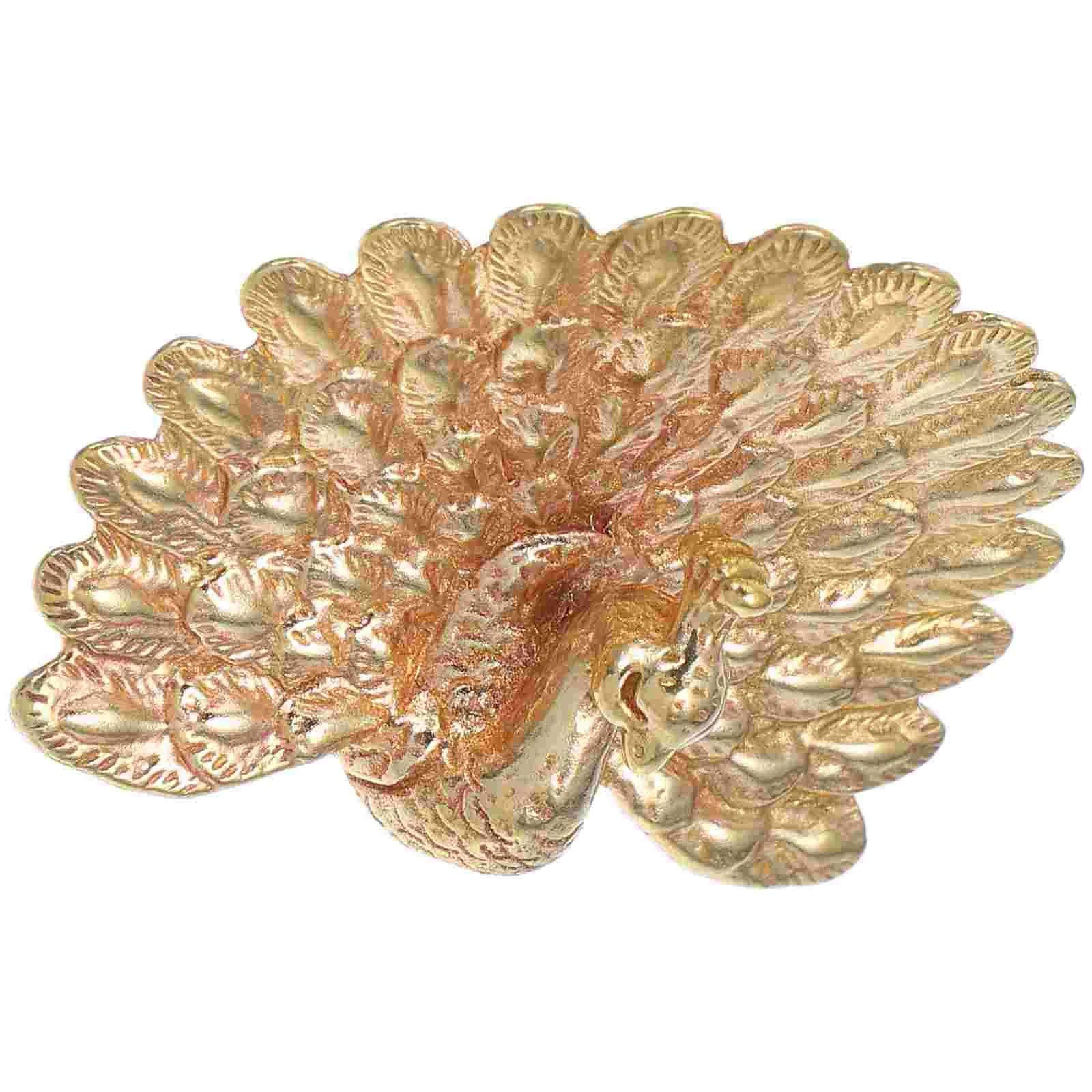 

Gold Knobs Brass Peacock Handle Copper Drawer Pull for Cabinet Desktop Shaped Door Golden Furniture