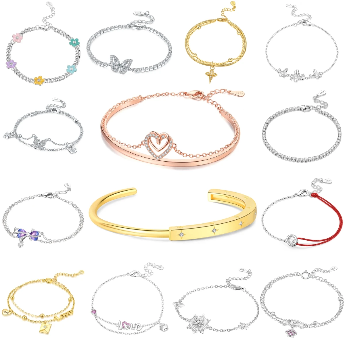 

PANPOKI, новый простой двойной браслет из стерлингового серебра 925 пробы, звено цепи, женский браслет, трендовые ювелирные изделия на день рождения, изысканные подарки