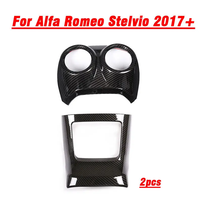 

Carbon fiber ABS Rear Air Vent Outlet Panel Cover For Alfa Romeo Stelvio 2017+