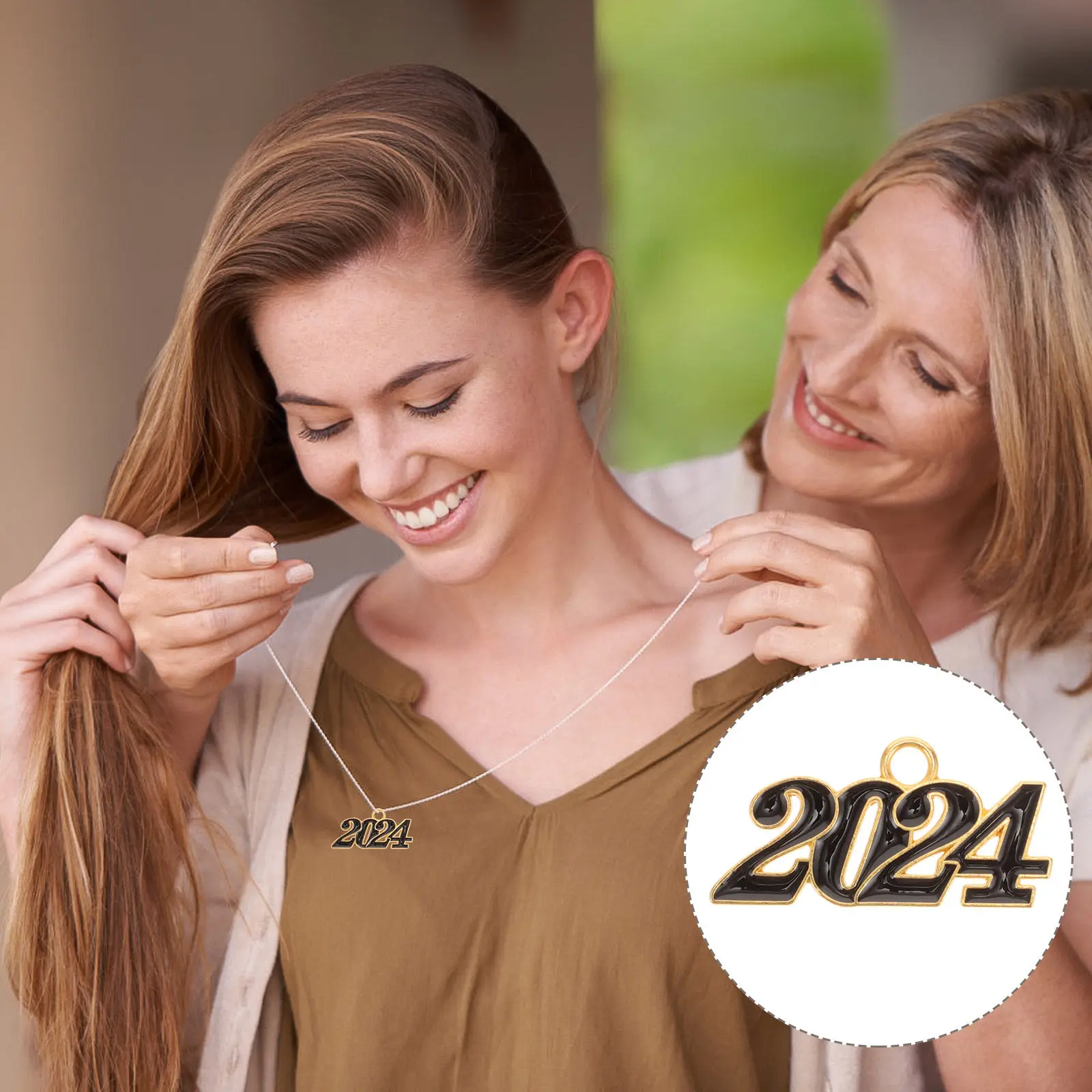 

10 шт. подвесок-шармов из цинкового сплава с номерами 2024 года оптом для изготовления ювелирных изделий своими руками, ожерелий, браслетов, а также шармов на выпускной 2024 года