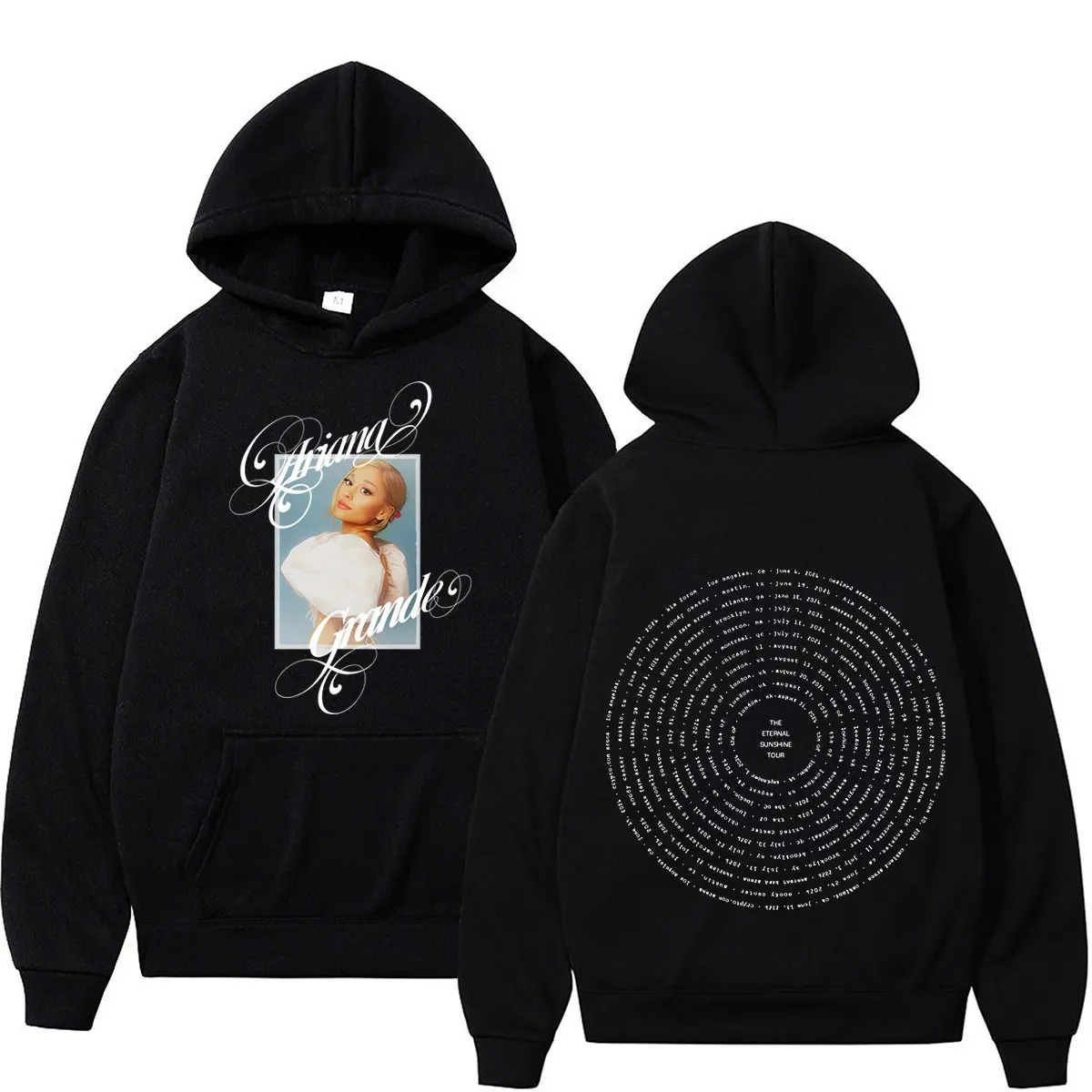Sweat à capuche imprimé Ariana Grande The Eternal Sunshine Tour 2026 pour hommes et femmes, sweat-shirt ample, mode automne-hiver, pull décontracté