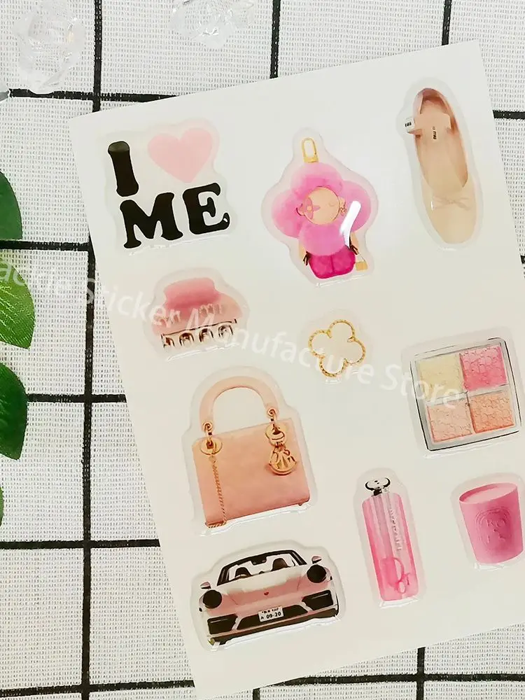 Arabic phone case dome epoxy sticker silicon resin ipad label popular decorative crystal gel logo jelly cute DlY glass shapes 3D